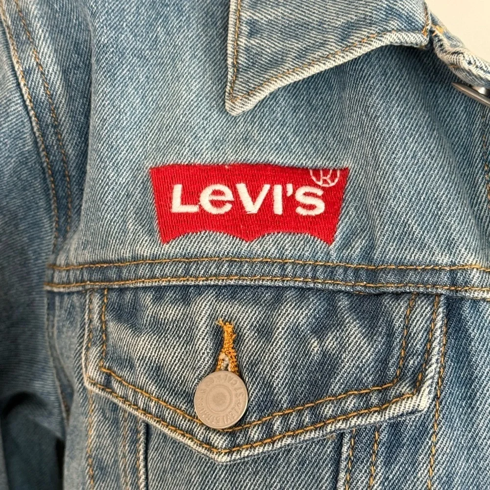 LEVI’S Boys Logo Applique Denim Jacket Size XL NEW
